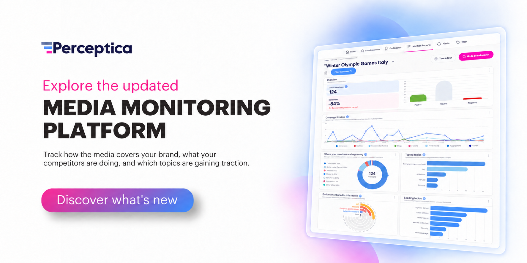 Explore the updated Perceptica Media Monitoring Platform